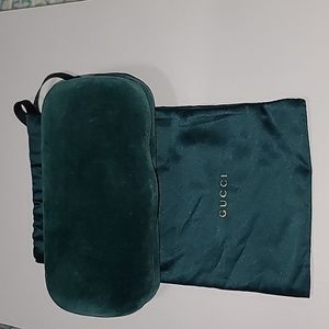 Gucci Velvet Glasses Case & Satin Dust Bag